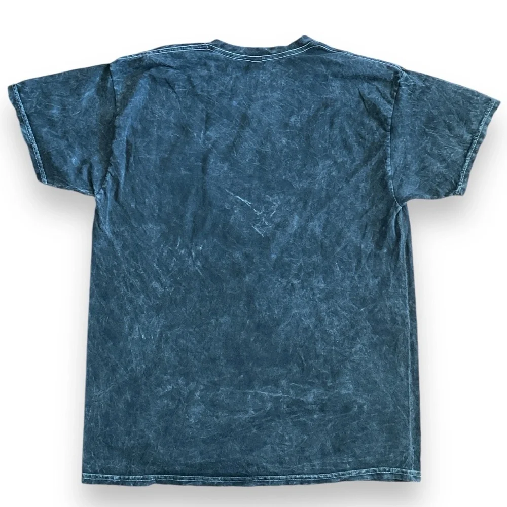 NEW Nirvana Acid Wash Black Small Graphic Crewneck Short Sleeve Tee - Picture 4 of 4
